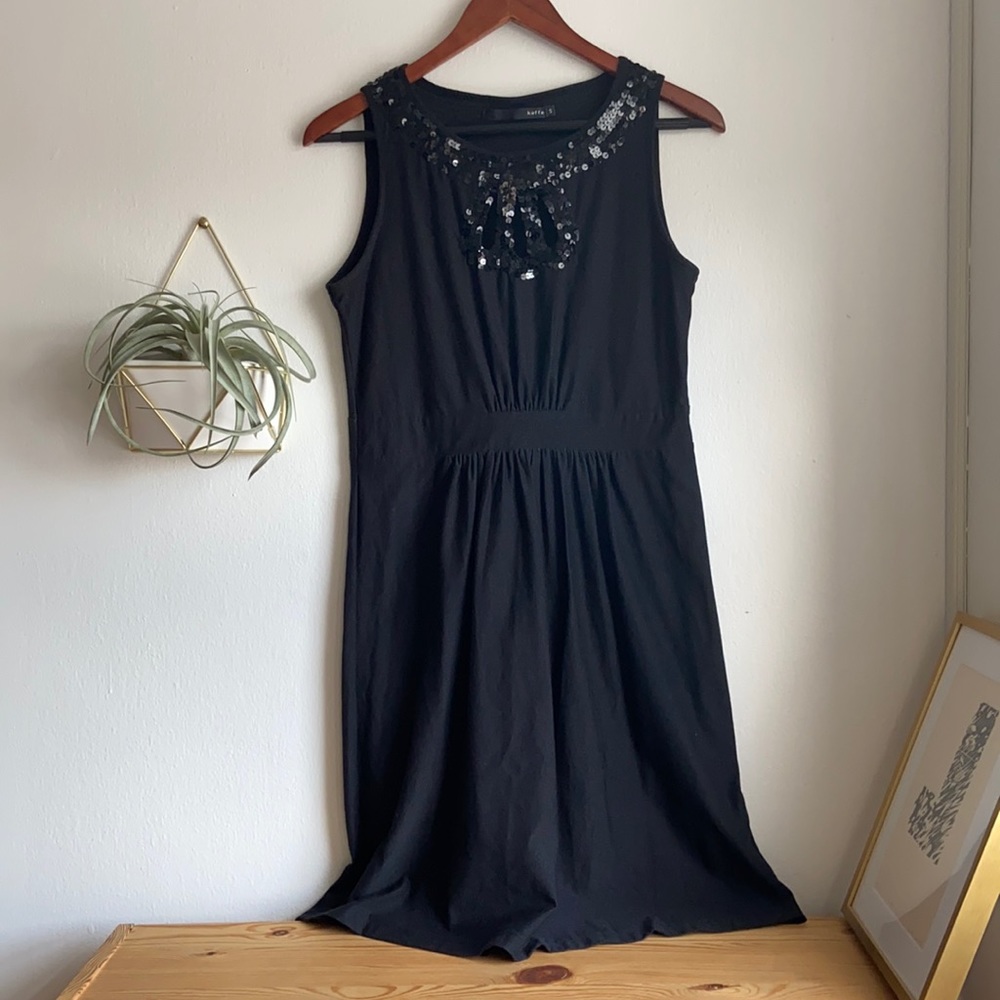 Kaffe sequined black dress